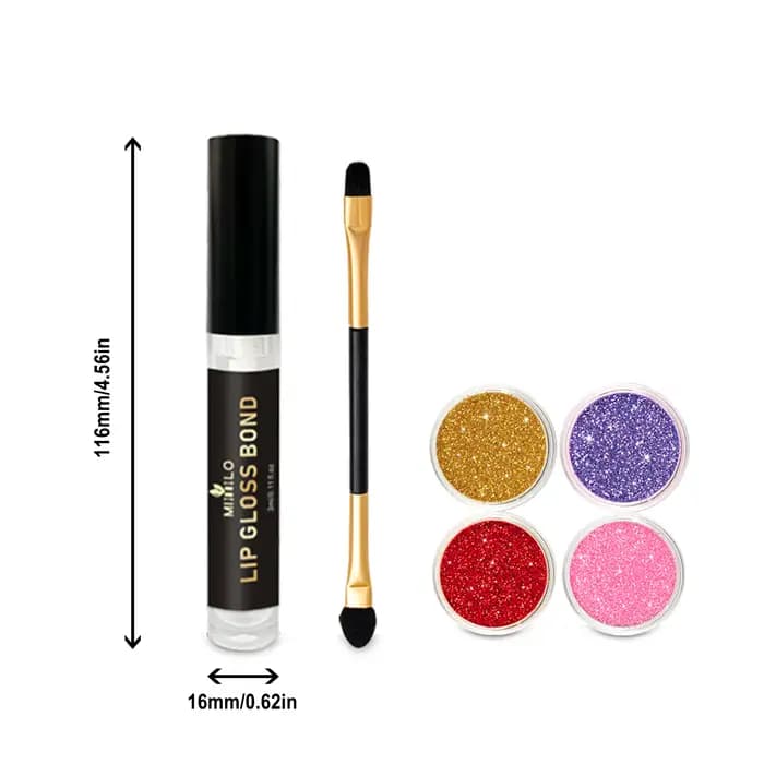 1 ensemble, kit de brillant à lèvres scintillant exquis 4 couleurs : facile à appliquer