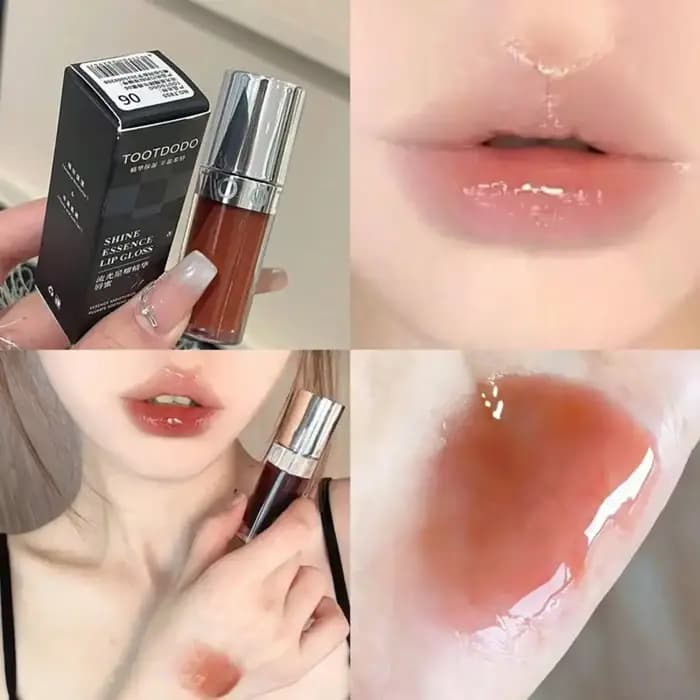 Toot Dodo Gloss à lèvres éclatant Formule hydratante Effet verre transparent Look élégant Parfait pour les cadeaux de fêtes