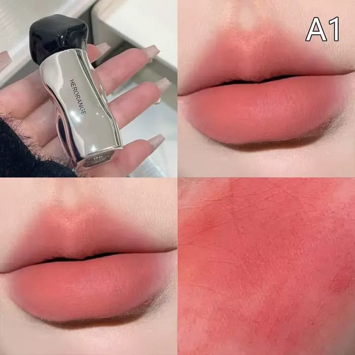 HERORANGE Rouge à Lèvres Liquide Mat Velouté Naturel Longue Tenue Très Pigmenté, Fini Portable Unive