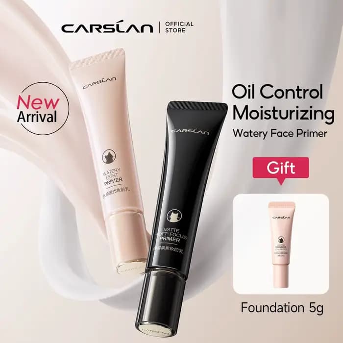 CARSLAN – apprêt pour le visage léger à l'eau, contrôle de l'huile longue durée, hydratant pour fond