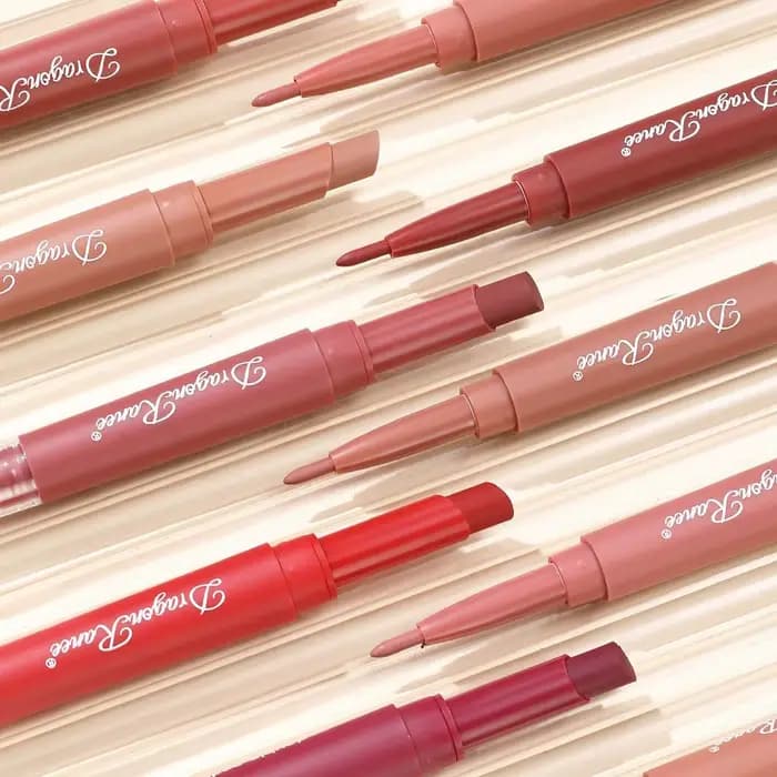 Nouveau 2 en 1 crayon à lèvres mat Double tête rouge