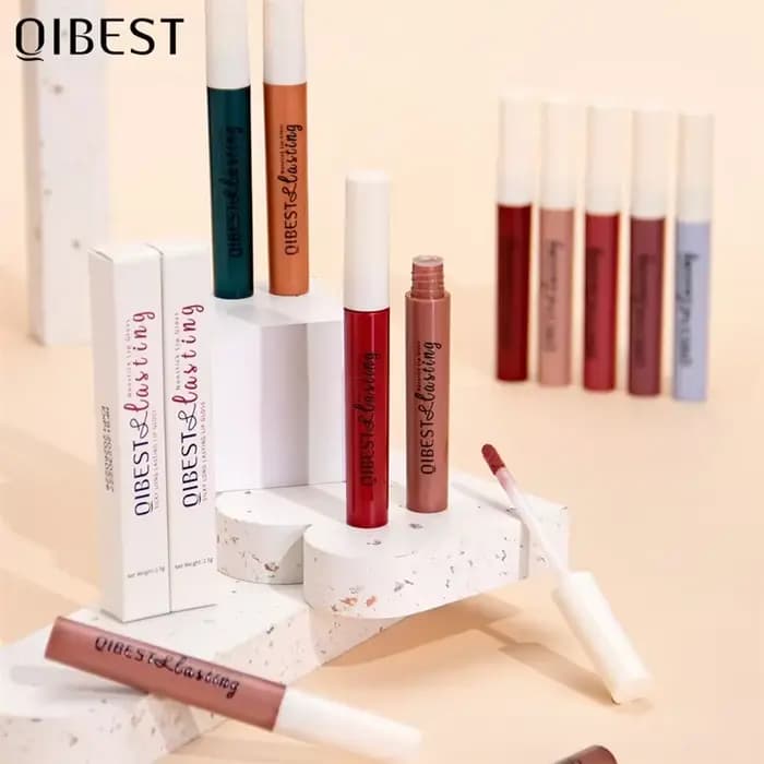 QIBEST 24 couleurs mat liquide rouge à lèvres imperméable longue durée velours
