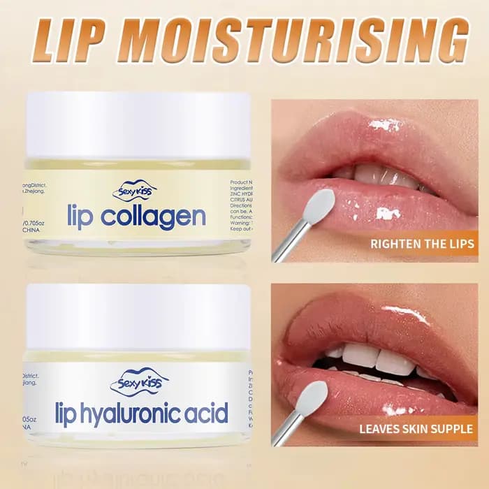 Masque à lèvres au collagène à l'acide hyaluronique, 20g, hydratation en profondeur, exfoliant hydratant durable, jour et nuit, peut être offerte en cadeau