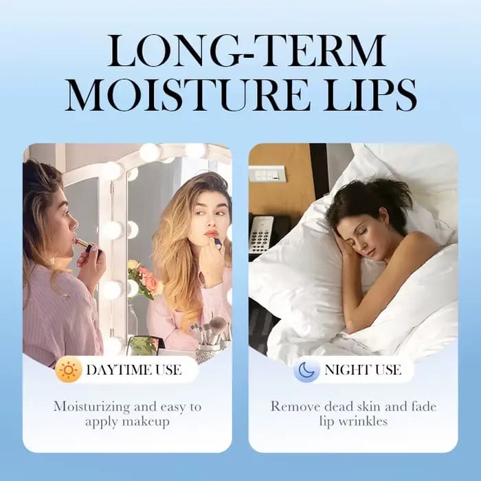 SADOER Gommage Lèvres Fraise Pêche Exfoliant Élimination Peaux Mortes Atténuation des Taches Foncées & Hydratant Baume