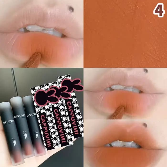 (HG) rouge à lèvres rétro ton marron Mousse mat boue à lèvres velours glaçure à lèvres tasse antiadh