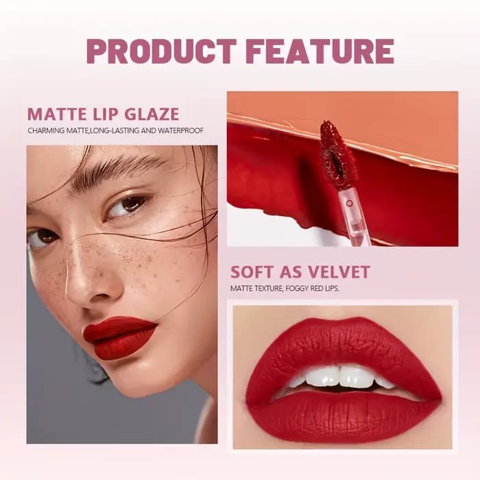 Rouge à lèvres liquide mat velours imperméable longue durée de luxe-hydratant