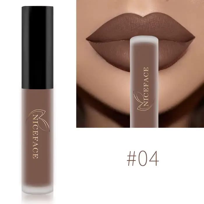 NICEFACE mat liquide rouge à lèvres imperméable longue durée brillant à lèvres teinte Sexy rouge nu