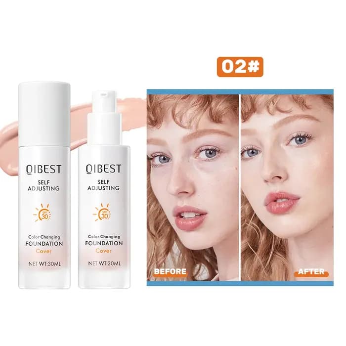 Fond de teint hydratant QIBEST changeant de couleur
