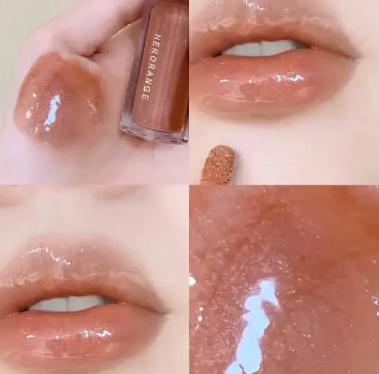 Huile à lèvres brillante Herorange, hydratante, imperméable, soin des lèvres doux, indispensable au
