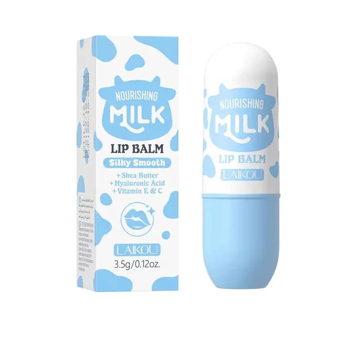 Baume à lèvres nourrissant au lait 3,5g, beurre de karité, huile de jojoba, hydratation longue durée