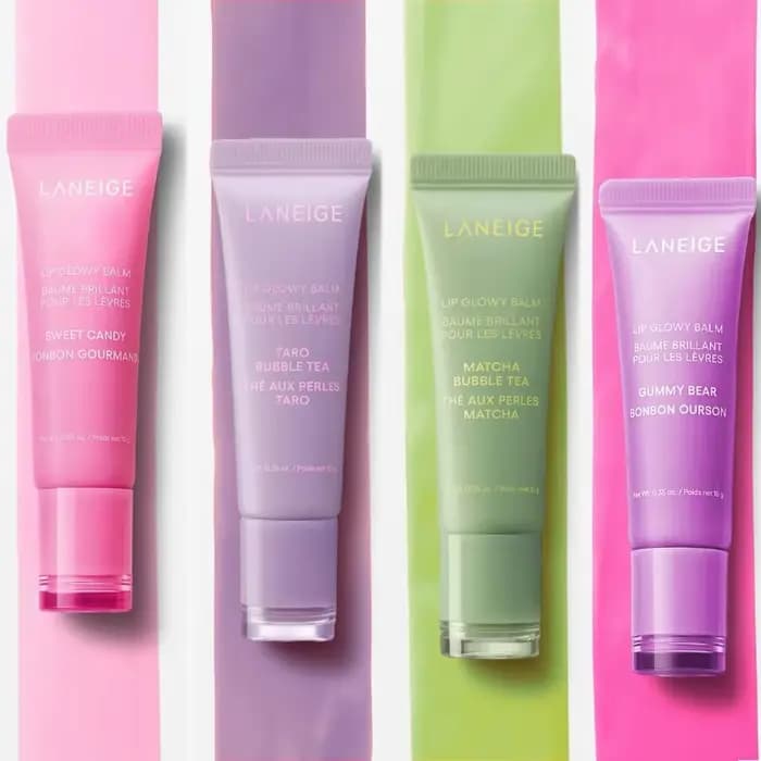 Baume à lèvres éclatant édition limitée Taro Matcha Bubble Vanilla Fruit Tea