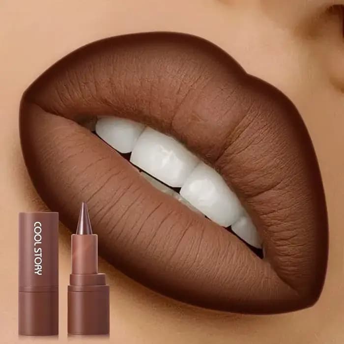 Stylo à lèvres noir multifonctionnel, mat, violet, blanc, marron, rouge dégradé, teinte de contour,