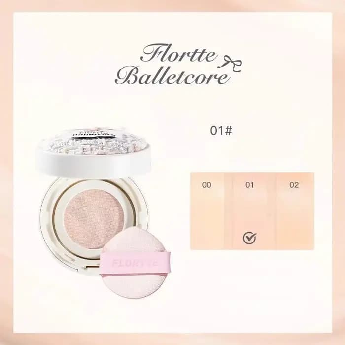 FLORTTE Base De Maquillage Ballet fond De teint liquide végétalien doux coussin d'air BB CC crème contrôle De l'huile