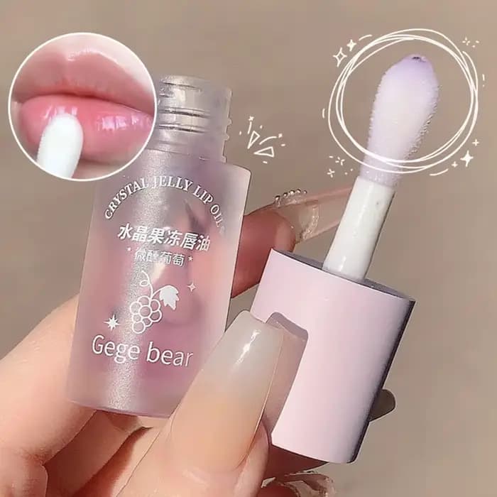 Huile à lèvres hydratante et repulpante aux fruits de la gamme Crystal Jelly – Pêche