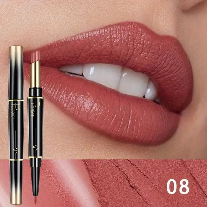Rouge à lèvres double tête - crayon à lèvres et brillant à lèvres