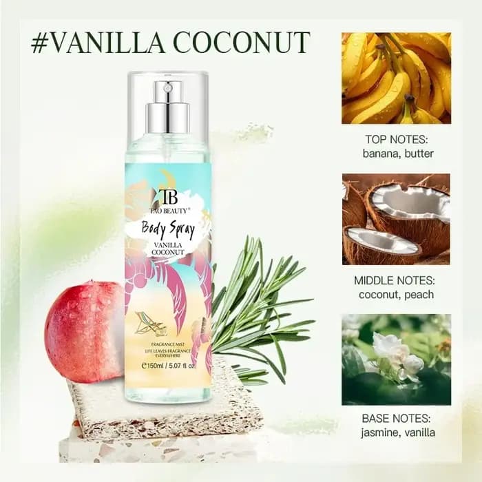 Le spray parfumé a un parfum floral discret et durable avec une note fruitée. C'est