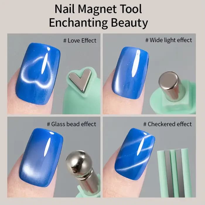 Bâton magnétique 4 en 1 3D en forme de cœur, outils magnétiques pour ongles œil de chat, aimant mult